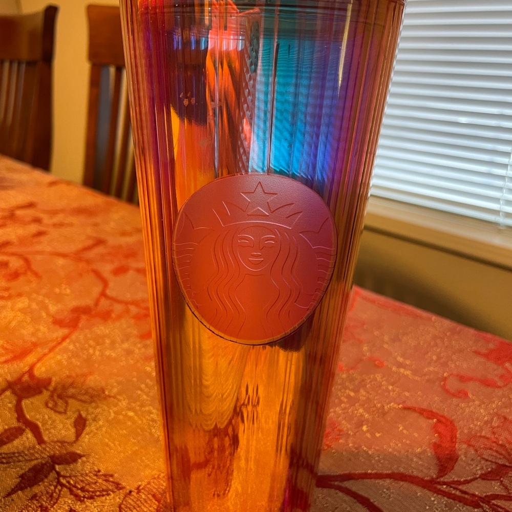 Starbucks Ceramic orange pearl  Art Tumbler Orange 24oz